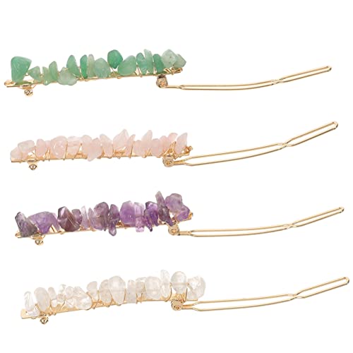 Mikinona 8 Pcs crystal stone hairpin hair barrettes for women hair jewels hair accessories for women wedding no 1 hairpin diamond hair clips hair pearls girl Metal headgear