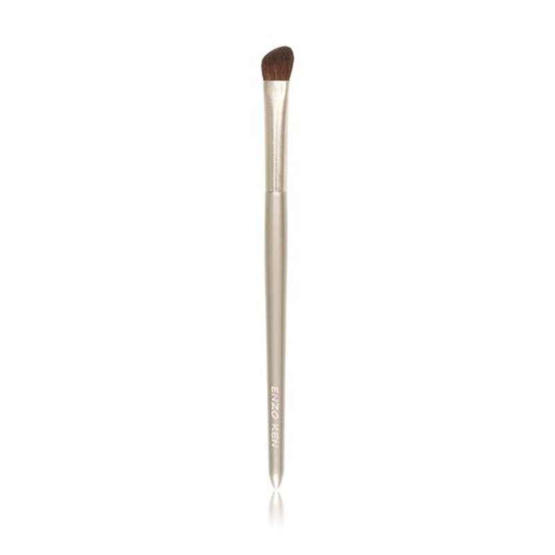 Natural Pony Hair Eye Shadow Brush by ENZO KEN, Small Nose Contour Brush, Angled Eyeshadow Brush, Angled Eye Shadow Brush, Single Eyeshadow Brush, Eye Brushes, Eyeshadow Blending Brush. (Gold, E202)