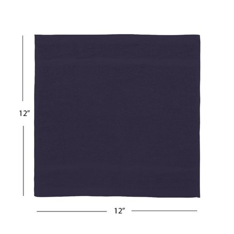 Avalon Towels Cotton Washcloths – (Pack of 24) Size 12x12 Inches, 100% Ring Spun Cotton, Soft & Absorbent Face Towels, Gym Towels, Hotel and Spa Quality, Reusable Fingertip Towels (Plum)