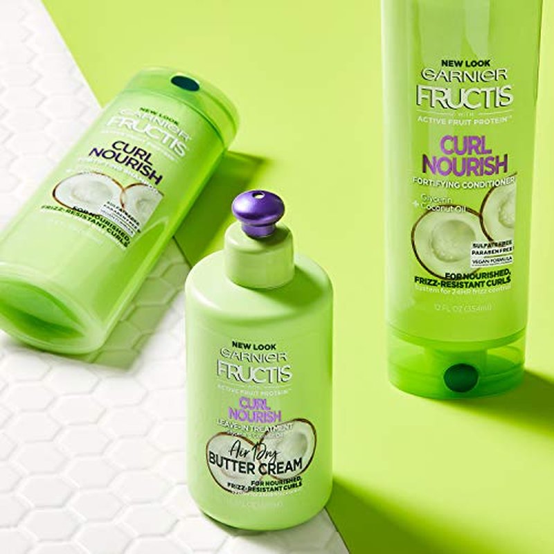 Garnier Hair Care Fructis Triple Nutrition Curl Nourish Shampoo (Packaging May Vary), 12.5 Fluid, 2 Count