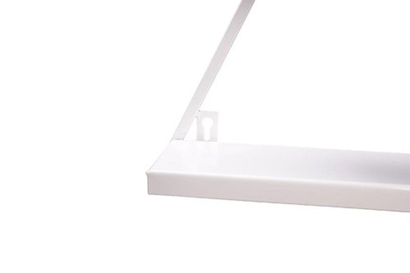 LEYSRIS Wall-Mounted Nail Polish Rack, Set of 6 Triangular White Nail Polish Shelf Lipstick Perfume Cosmetic Display Shelf for Home Spa Nail Salon Shop