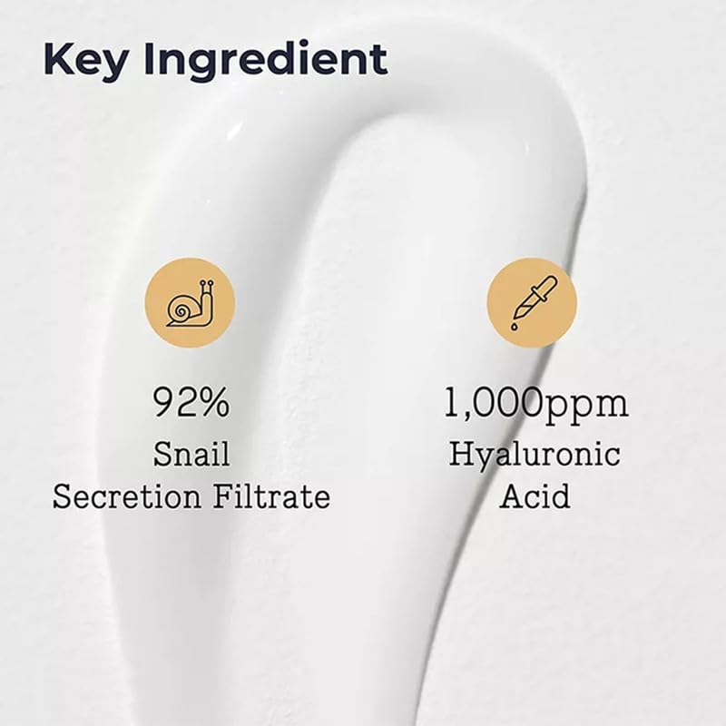 Korean Snail Mucin 93% Moisturizing Cream - Collagen Firming & Hydrating Gel for Dry/Sensitive Skin | 3.52 oz