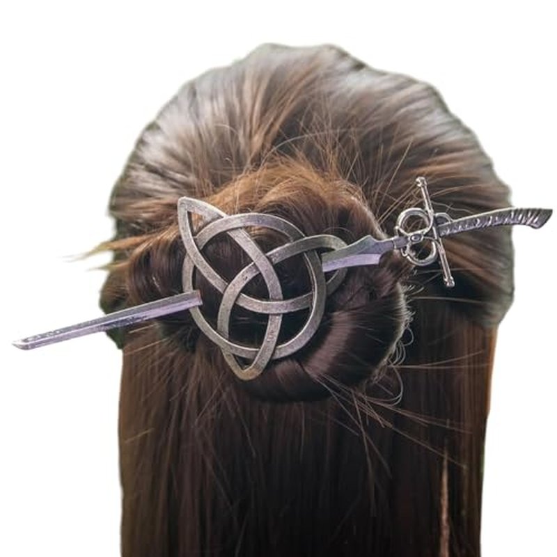 Weapon Hairpin Chinese Hair Sticks for Women – Hair Chopsticks Accessories (celtic knot and sword)