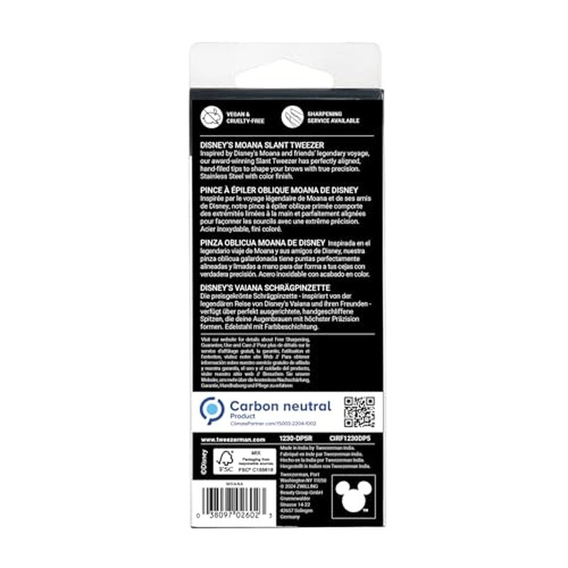 Tweezerman Moana Slant Tweezer - Eyebrow Tweezers for Women and Men