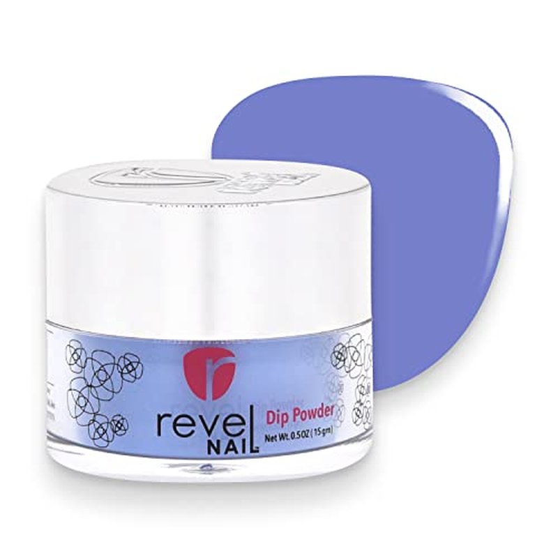 Revel Nail Dip Powder - Blue Powder Dip Nail Polish, Chip Resistant Dip Nail Powder with Vitamin E and Calcium, DIY Manicure, Tiff
