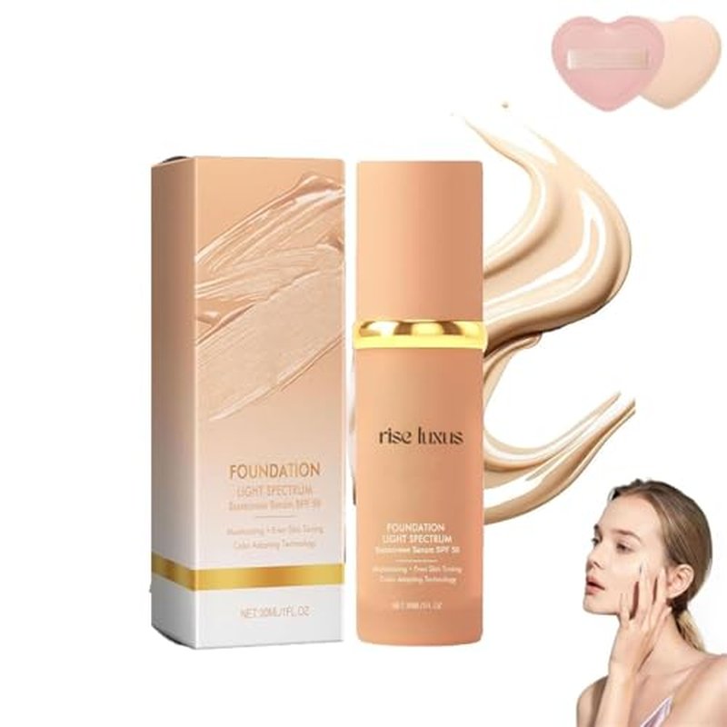 XQUKEI Rise Luxus Foundation, Rise Luxus Ultrablend 4 in 1 Foundation, Match Cosmetics Foundation, Ultrablend 4 in 1 Concealer, Moisturizing Foundation Makeup for Long Lasting Waterproof