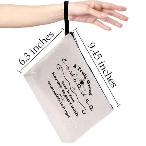 Appreciation Gifts Makeup Bag for Coworkers Women, Going Away Gifts for Coworker, Coworker Leaving Gifts, Farewell, Holiday, Office Gifts for Coworker, A Truly Great Coworker is Hard to Find