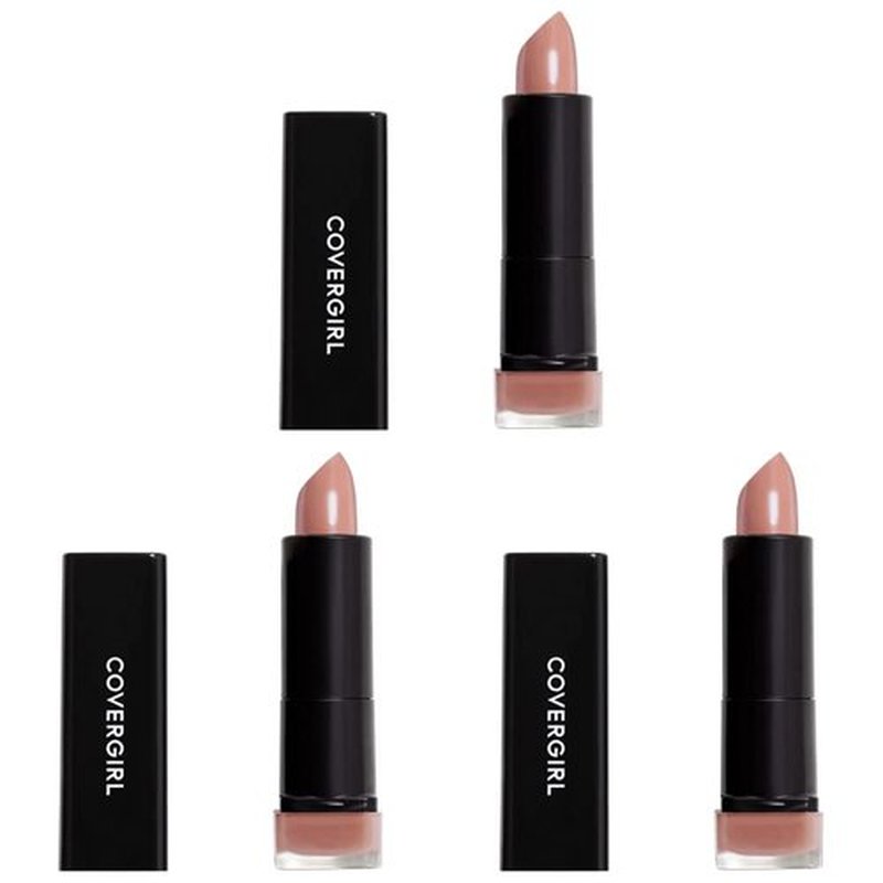 COVERGIRL Exhibitionist Lipstick Cream, Caramel Kiss 240, Lipstick Tube 0.123 OZ (3.5 g) (Pack of 3)