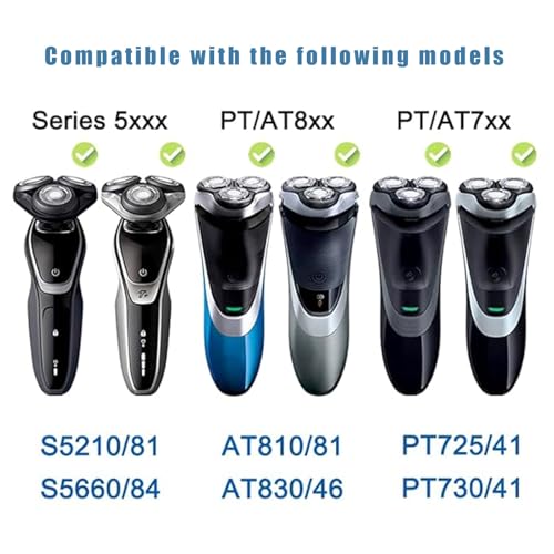 SH30 Replacement Heads for Shaver Series 3000, 2000, 1000 and S738 S738 Electric Shavers,Comfortable Shaving Heads 9 Pack (Black)