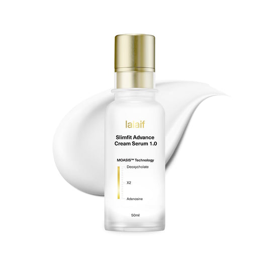 Slimming Cream Serum with Enhanced Deoxycholate & Adenosine – Anti-Wrinkle & Contour Care for Double Chin, Jawline & Body – Korean Skincare | Lalaif Slimfit Advance Cream Serum 1.0 (50ml)