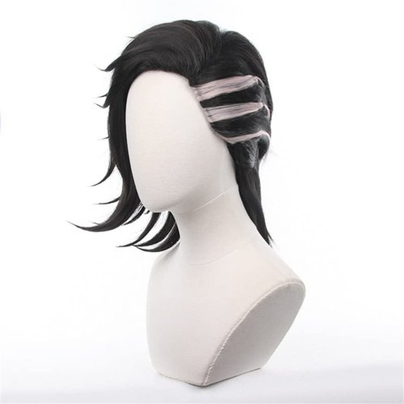 Mystylecos Anime Kokonoi Hajime Cosplay Wig for The Way of Rebirth Short Black Heat Resistant Synthetic Hair