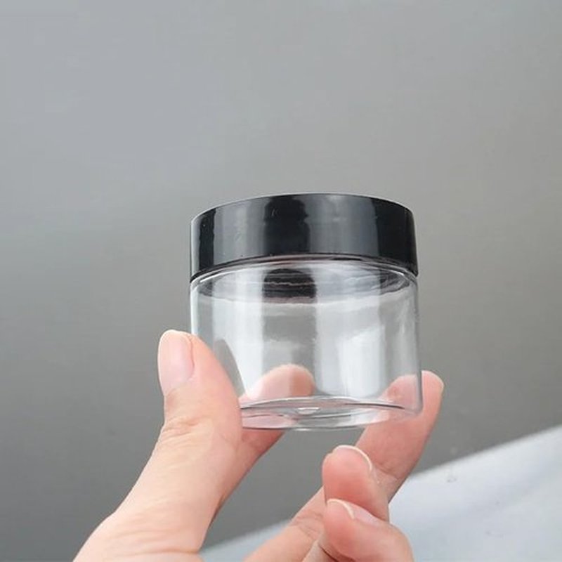 6 Pack Plastic Jars with Lids, BPA Free, Reusable, Refillable Transparent Cosmetic Containers for Bath Salts, Cosmetics, Powders, Beauty Product and Small Accessories (6)