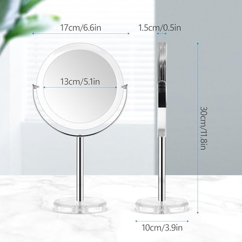 MIYADIVA Magnifying Mirror,20x Makeup Mirror with Magnification,Double Sided 1X/20X Magnifying Mirror with Stand,Shaving Mirror and Personal Mirrors,6.6 Inches