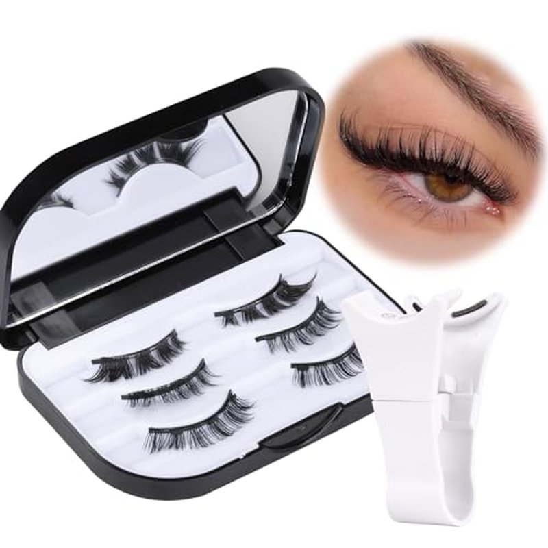 Magnetic Eyelashes Cat Eye Lashes Magnetic Eyelashes Natural Double Sided Magnetic Lashes No Glue Lashes Wispy Eyelashes with Magnetic Applicator