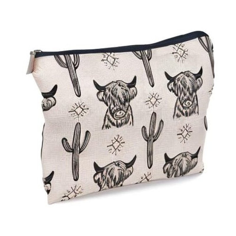 Lacosu Western Makeup Bag,Western Gifts For Women,Cow Makeup Bag,Cowgirl Stuff,Western Stuff For Women,Western Gifts,Cowgirl Gifts