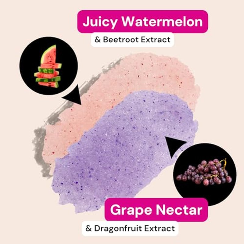 Minimo Candy Lip Exfoliator Scrub & Moisturizer - Lip Scrubber Exfoliator- Lip Brightening For Dark Lips Smoker| Removes Dead Skin from Dry Chapped Lips - Nourishes & Hydrates(1 oz) Grape Nectar