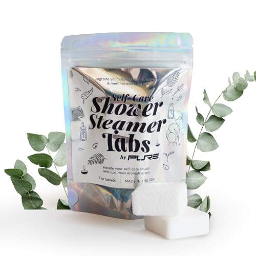 Pure Athlete Aromatherapy Shower Steamer Pack - Made in USA for Stress Relief, Sports Recovery, Wellness Gifts for Women & Men, Dorm Room Gifts, Essential Oils for Relaxation
