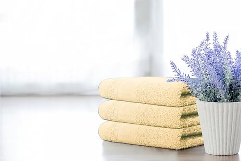 Premium Wash Cloths Pack of 12 (13" x 13" Inches)- 100% Combed Ring Spun Cotton WashCloth - Luxury Washcloths – Ultra Soft Face Towels - Highly Absorbent Wash Cloth for Face (Yellow)