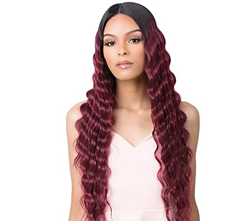 It's A Wig Lace Front Wig HD Lace Crimped Hair 4 (1B)