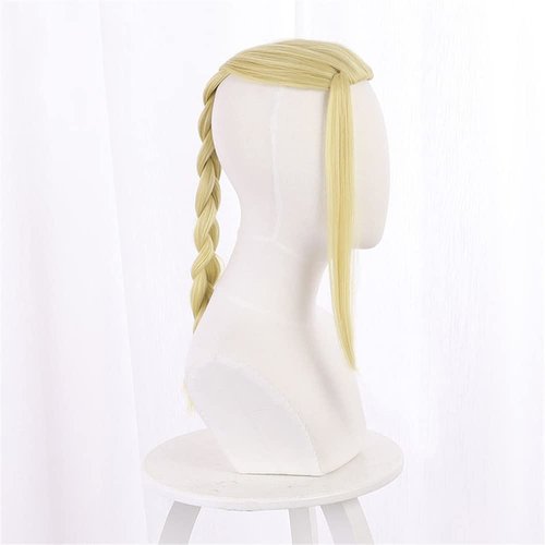 Mystylecos Ken Ryuguji Wig Anime Long Braid Blonde Cosplay Wigs The Way of Rebirth Halloween Party Wig