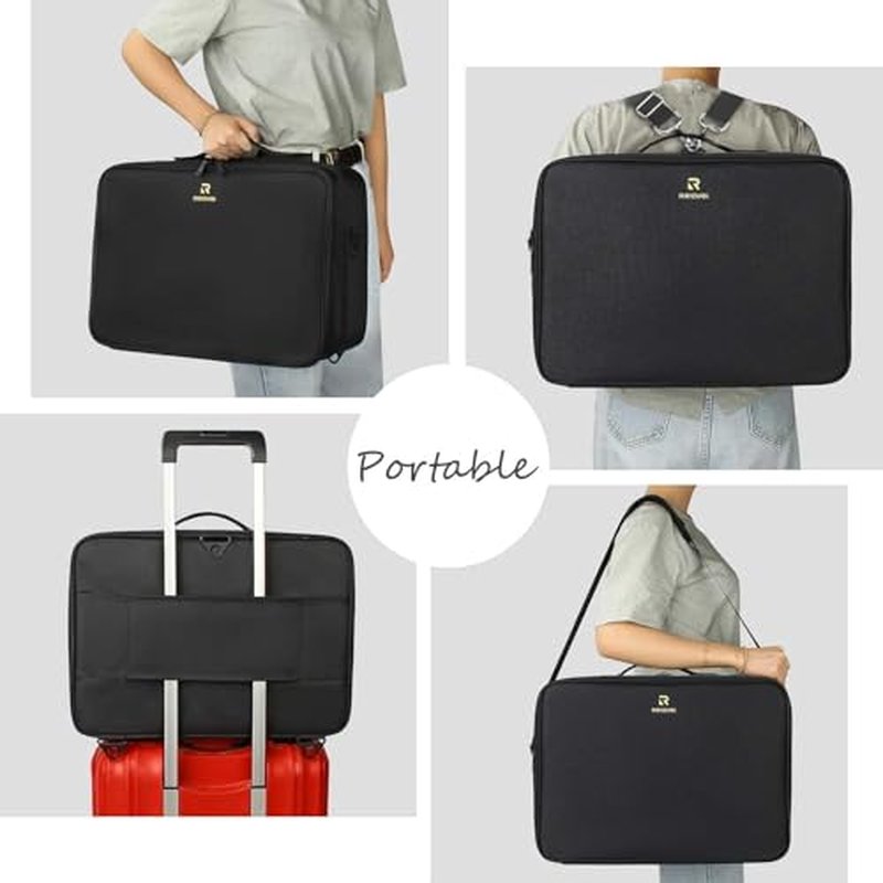 Extra-large Makeup Case, a Must for Double-layer Travel, a Storage Case for Professional Makeup Artists to Put Cosmetics, with Adjustable Partitions and Support