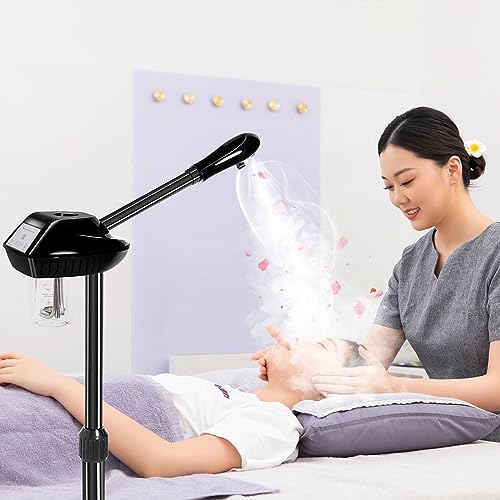 Retain time Facial Steamer, Face Steamer on on Wheels with More Steam, Adjustable Height for Face Steamer Suitable for Personal Home and Professional Personal Care Places，Moisturizing and Hydrating.
