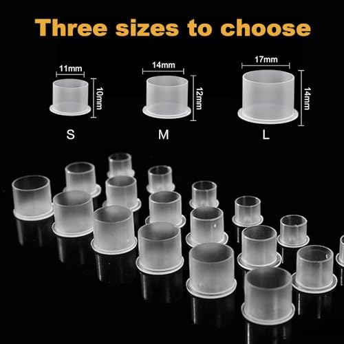 300pcs Tattoo Ink Caps with Base - Jconly Tattoo Ink Cups Pigment Caps for Tattoo Permanent Makeup Container Cap Mixed #11 Small #14 Medium #17 Large Tattoo Supplies Tattoo Ink
