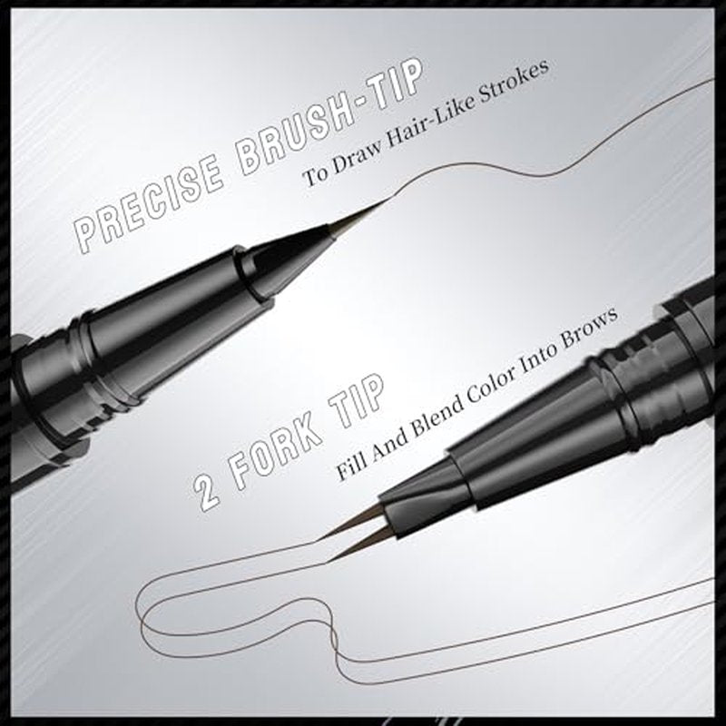 Hello Kiss Microblading Eyebrow Pen, Hello Kiss Liquid Eyebrow Pen, Curved Eyebrow Pen, Trailott Eyebrow Pen, Hellokiss Microblading Eyebrow Pen, Magical Curved Brow Pen (5Pcs Mixed)