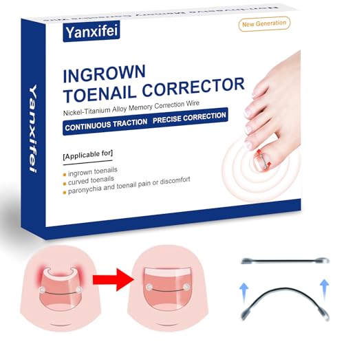 Nitinol Ingrown Toenail Corrector,at Home Ingrown Toenail Treatment,Curved Toenail Straightener,Ingrown Toe Nail Relief，Ingrown Toenail Removal Kit (1/2 In,11/16 In)