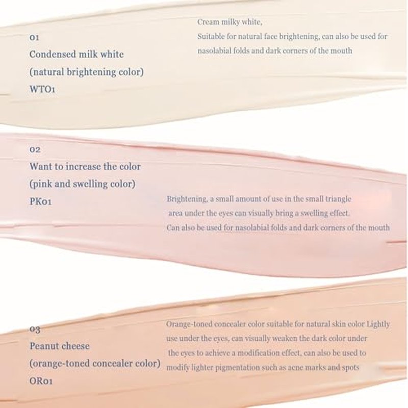 Concealer Pen, Liquid Concealer With Sponge Head, Makeup Facial Highlighter, Stay Long Lasting Moisturizing, Liquid Create Flawless Makeup (01#, 1 Ounce (Pack of 1))