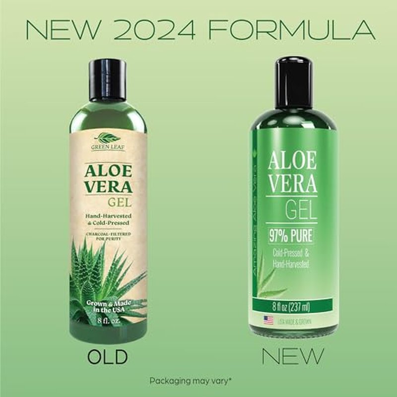 Amazing Aloe Vera Gel, Freshly Cut 100% Pure Aloe - Premium Quality, USA Grown, Vegan, Unscented - Natural Sunburn Relief, Skin Care, Face & Hair Care