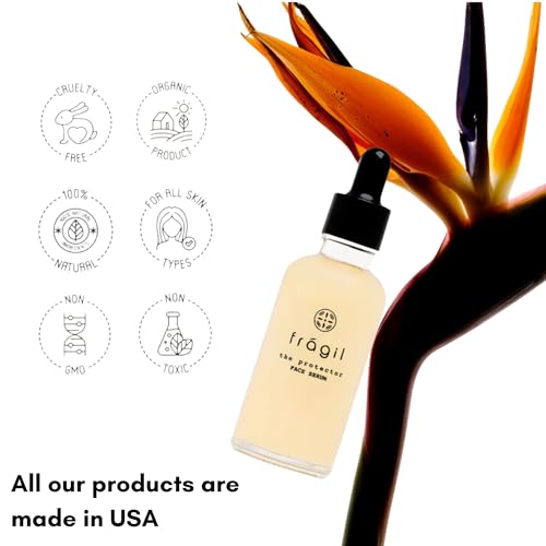 Glass Skin Face Serum - Hydrating, Moisturizing, and Brightening Vegan Face Oil with Zinc, Vitamin C, Grapefruit, Linalool for Even Skin Tone, UV Defense, Anti-Aging & Sensitive Skin Care ? 1.69 fl oz