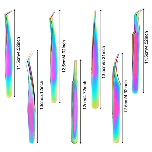 Fangze Tweezers and Fingernail Clippers Kit, 8 Pcs Professional Tweezer Nail Clipper Set Stainless Steel Manicure Tools with Case for Men Women