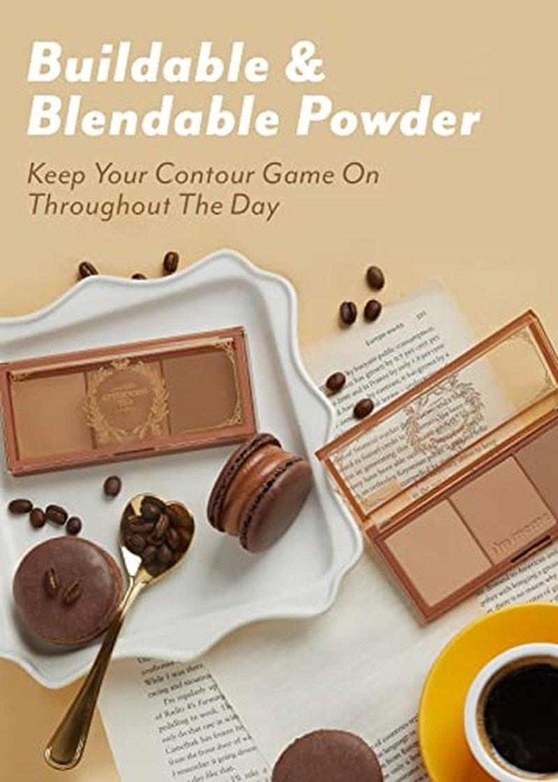 I'm Meme Palette - Afternoon Tea Contour | Frozen Choco, Bronzer Palette for Face & Cheeks, Matte Powder Bronzer, Natural Makeup, Buildable Coverage, Light to Medium, For Cool Tone Skin, 0.4oz