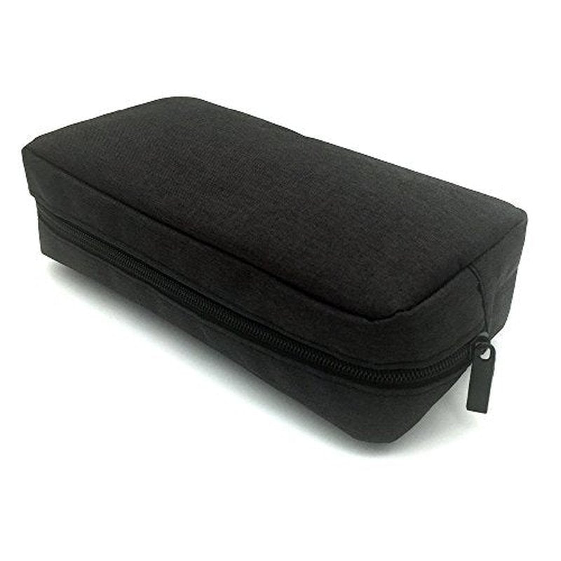 ERCRYSTO Universal Electronics/Accessories Soft Carrying Case Bag, Durable & Light-weight,Suitable for Out-going, Business, Travel and Cosmetics Kit (Big-Black)