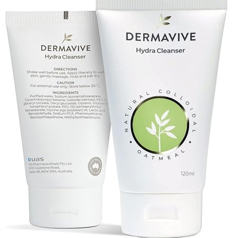 Dermavive Hydra Facial Cleanser (4.05 Oz) Refreshing, Deep Cleansing Daily Face Wash for Women & Men | PH Balanced, Gentle Face Cleanser Face Wash for Dry Skin, All Skin Types | Hydrating Facial Wash
