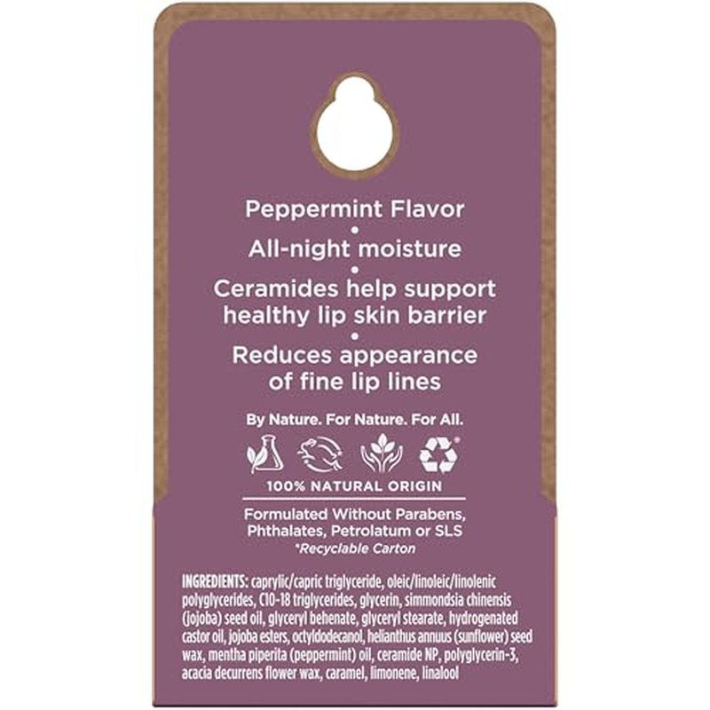 Burt's Bees Overnight Intensive Lip Treatment, 0.25 oz - Moisturizing, Restorative, Reduces Fine Lines, Vitamin E, Ceramides Oils, Leaping Bunny Certified, Compact Jar