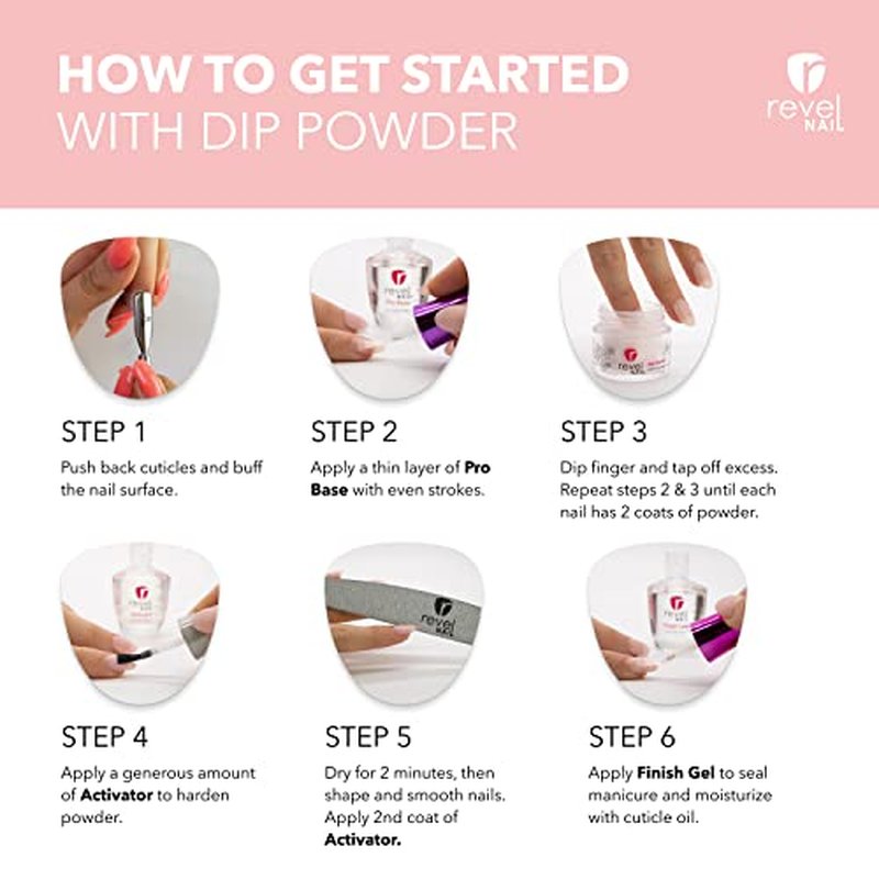 Revel Nail Dip Powder - Blue Powder Dip Nail Polish, Chip Resistant Dip Nail Powder with Vitamin E and Calcium, DIY Manicure, Tiff