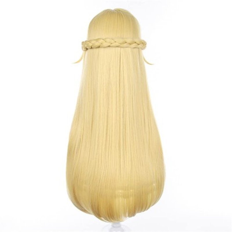 Mystylecos Fischl Blonde Long Straight Ponytails Synthetic Hair Genshin Impact Cosplay Wigs