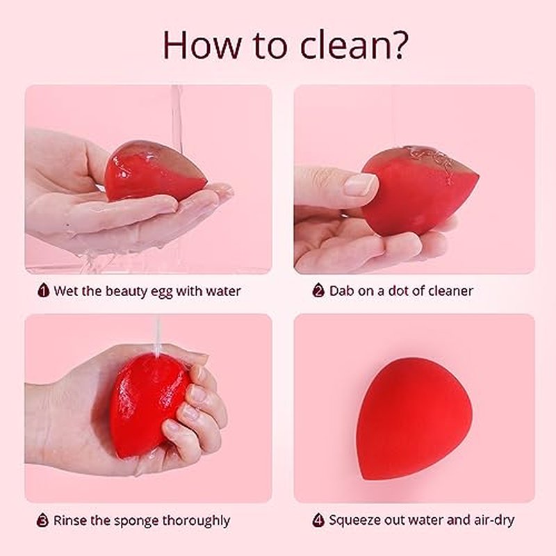 BEAKEY Makeup Sponge 5 Pcs Set, Latex-Free Boun Boun Beauty Sponge for Blending, Makeup Sponges for Foundation Liquid Cream and Powder. Blender for Enhanced Make Up Application, Gift for Women