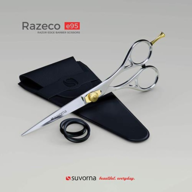 Suvorna 6" Hair shears for Hair Cutting professional, Hair trimming Scissors Women & men, hair cutting scissors professional, Barber shears professional, Hair Scissors Professional & Barber Scissors.