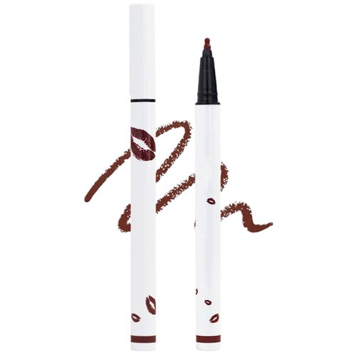 JUDUNA Longwear Liquid Lip Liner, 2024 New 2-in-1 Liquid Lipstick Pen Lip Liner Pencil, Waterproof Quick-Drying Long-Lasting Matte Liquid Lipstick (Color#06, 0.6 ML)