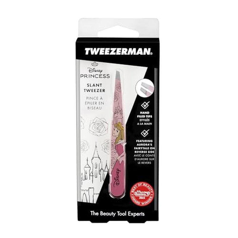 Tweezerman Aurora Slant Tweezer - Eyebrow Tweezers for Women and Men