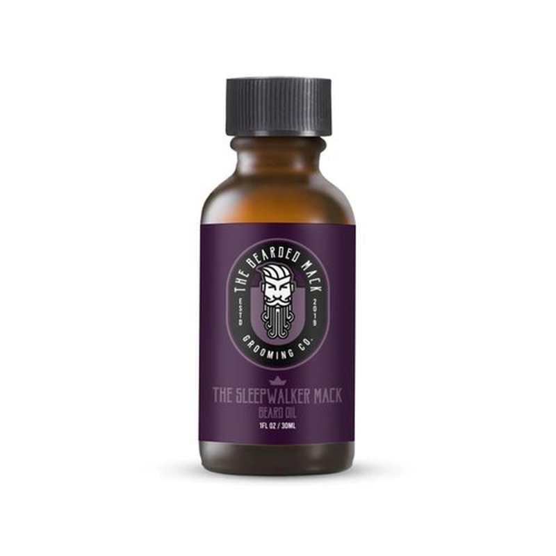 The Bearded Mack Grooming Co Beard Oil - Sleepwalker Mack - Lavender & Vanilla - Softens Beard, Removes Beard Itch & Promotes Healthy Beard Growth, 1 oz
