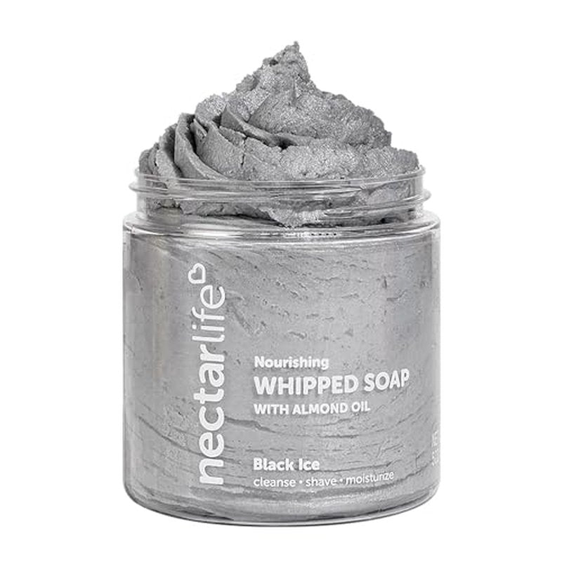 Nectar Life Nourishing Whipped Soap and Shave Butter with Almond Oil, Vanilla Sugar, Set of 3, 5 Oz Each
