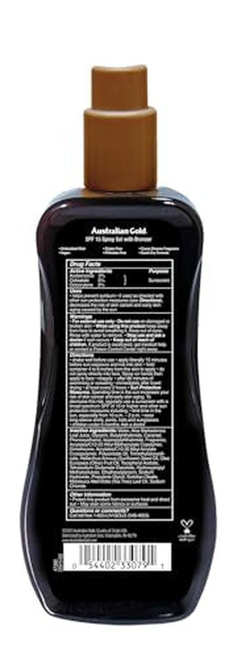 Australian Gold SPF 15 Spray Gel Bronzer, 16 Fl Oz, (Pack of 2)