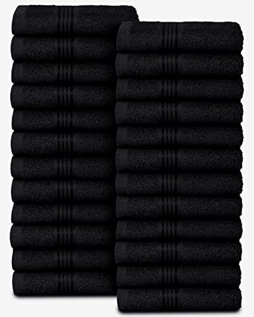 Belizzi Home Ultra Soft Cotton Washcloths, Contains 12 Piece Face Cloths 12x12 inch, Ideal for Everyday use Face Towels, Compact & Lightweight Multi Purpose Washcloths - White