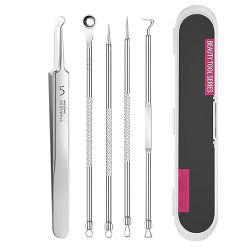 Usiveinborn Blackhead Remover, Usiveinborn Tweezers, Professional Stainless Steel Facial Blackhead Remover Tweezers, Blackhead Tweezers, Blackhead Remover Tweezers Set (C)