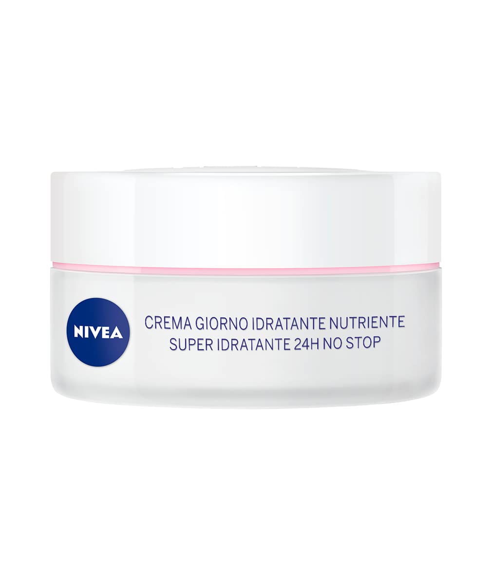 NIVEA Visage Intensive Hydration Day Cream for Dry & Sensitive Skin – Rich Moisturising Facial Cream with Natural Almond Oil & Hydra IQ, 50 ml