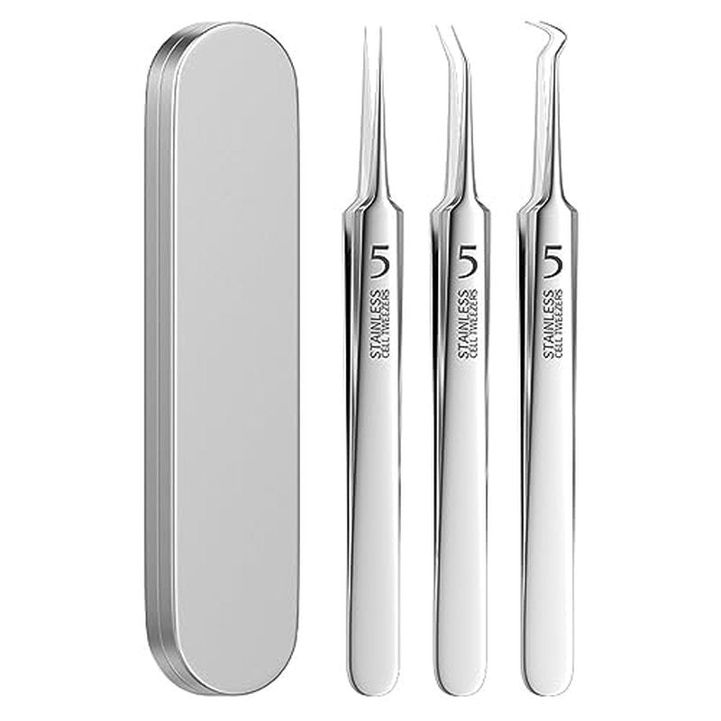Usiveinborn Blackhead Remover, Usiveinborn Tweezers, Professional Stainless Steel Facial Blackhead Remover Tweezers